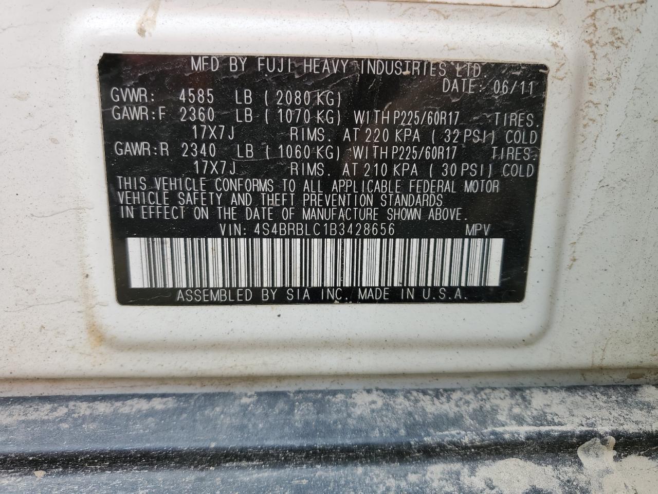 SUBARU OUTBACK 2.5I LIMITED