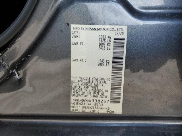 2021 NISSAN ALTIMA SV - 1N4BL4DVXMN338257