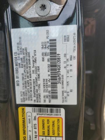 2016 FORD FUSION SE - 3FA6P0T94GR120819