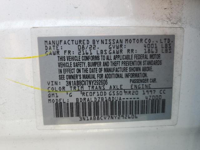 2022 NISSAN SENTRA SV - 3N1AB8CV7NY292606