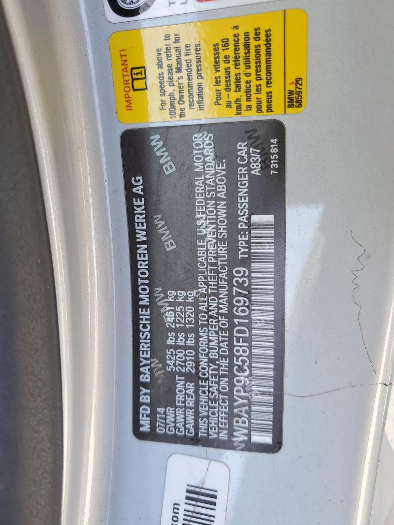 2015 BMW 650 I WBAYP9C58FD169739