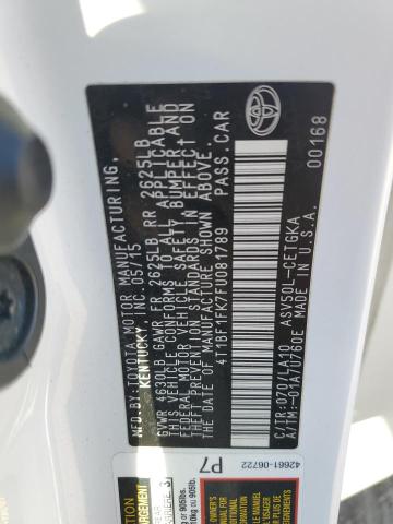 2015 TOYOTA CAMRY LE - 4T1BF1FK7FU081789
