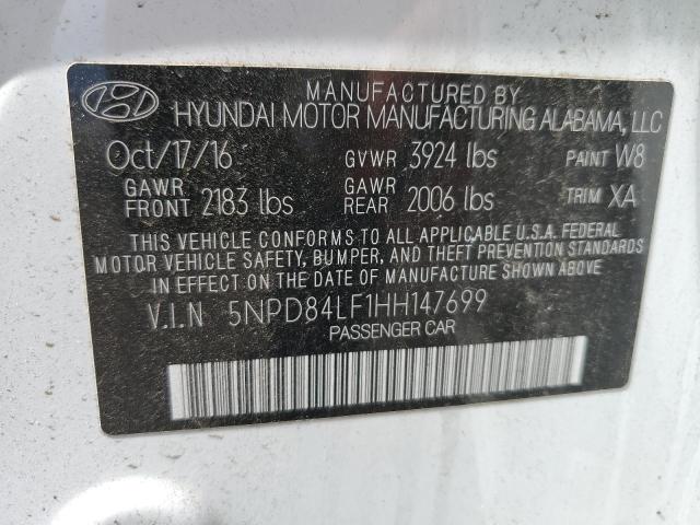 2017 HYUNDAI ELANTRA SE - 5NPD84LF1HH147699