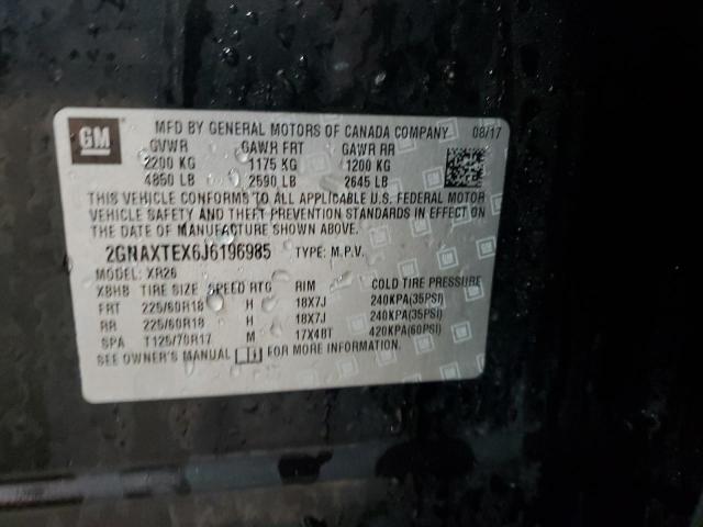 2018 CHEVROLET EQUINOX LT - 2GNAXTEX6J6196985
