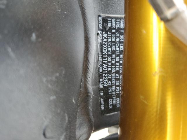 2015 KAWASAKI ZX1000 K JKAZXCK11FA012259