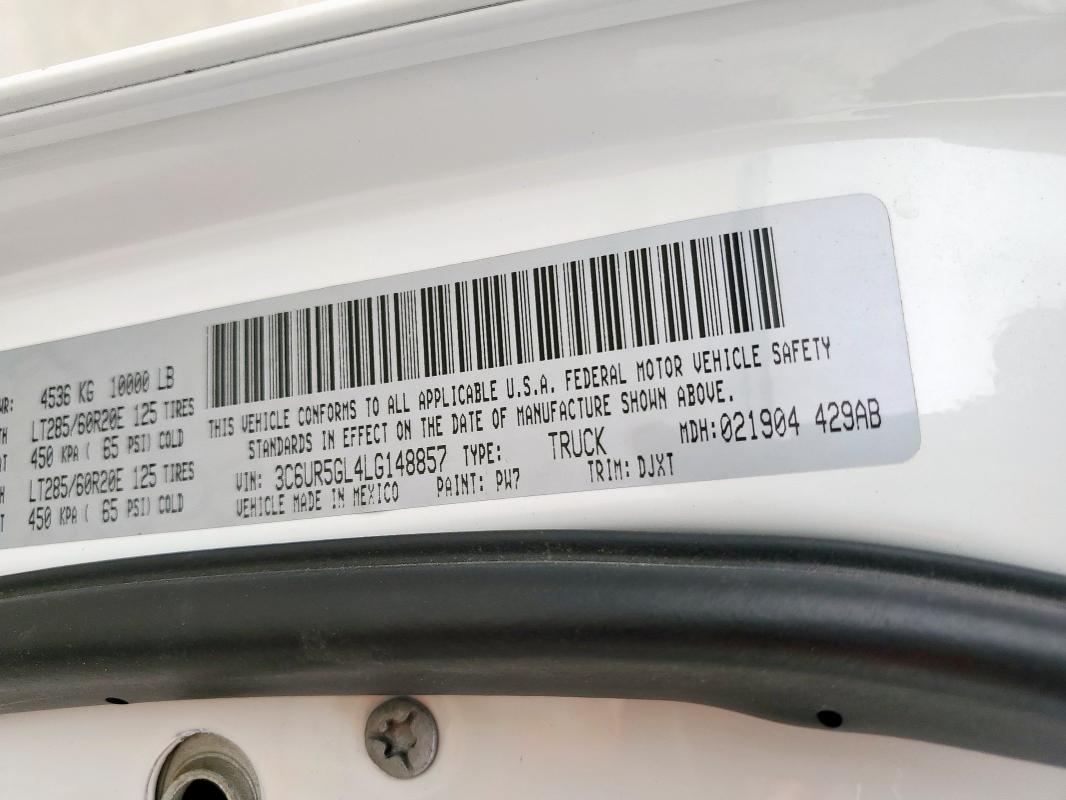 2020 RAM 2500 LONGH - 3C6UR5GL4LG148857
