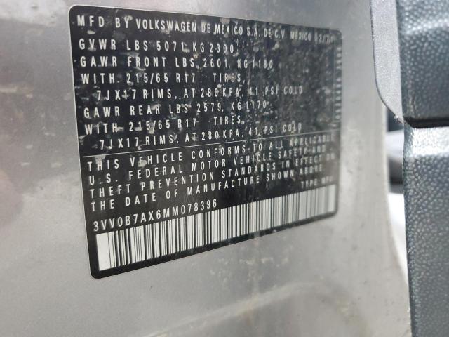 2021 VOLKSWAGEN TIGUAN S 3VV0B7AX6MM078396