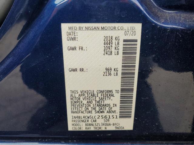 2020 NISSAN ALTIMA SR - 1N4BL4CW5LC256151