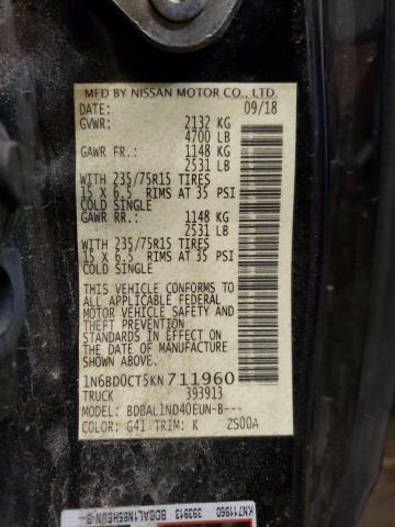 2019 NISSAN FRONTIER S - 1N6BD0CT5KN711960