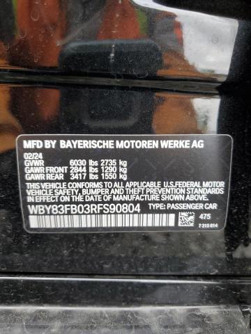 2024 BMW I4 XDRIVE WBY83FB03RFS90804