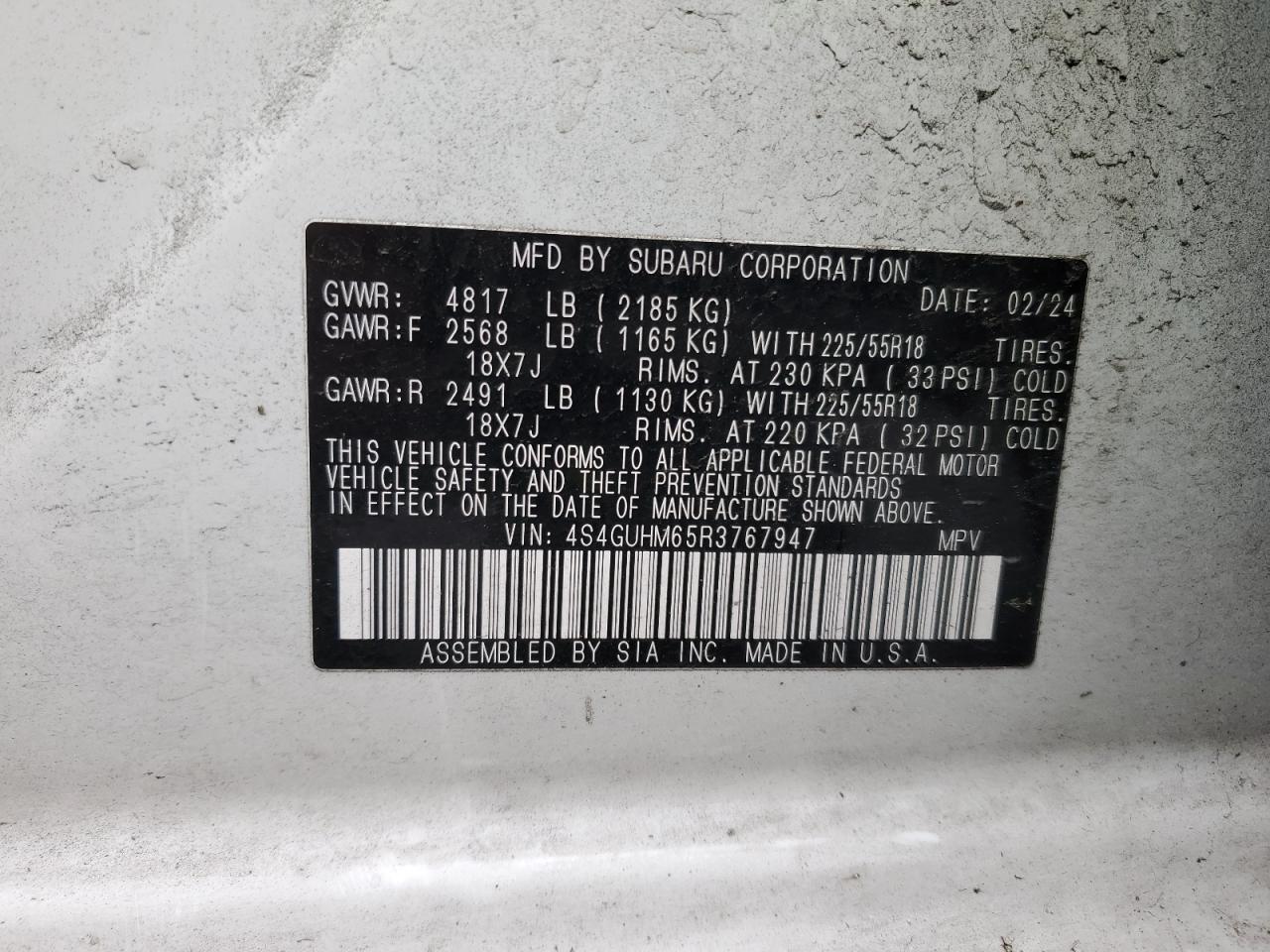 SUBARU CROSSTREK LIMITED