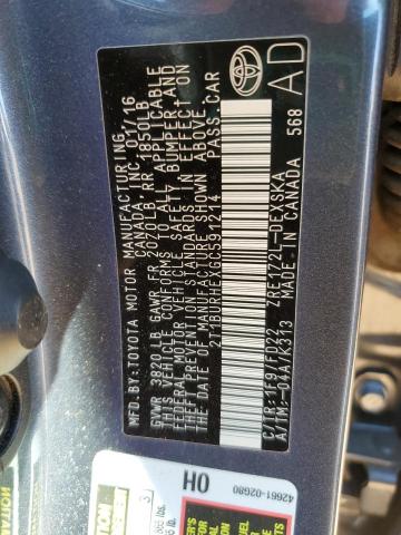 2016 TOYOTA COROLLA L - 2T1BURHEXGC591214