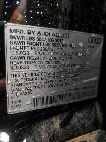 2021 AUDI RS Q8 WU1ARBF13MD035347