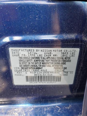 2017 NISSAN SENTRA S - 3N1AB7AP6HL668647