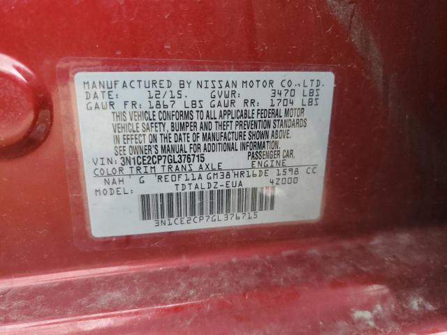 2016 NISSAN VERSA NOTE - 3N1CE2CP7GL376715