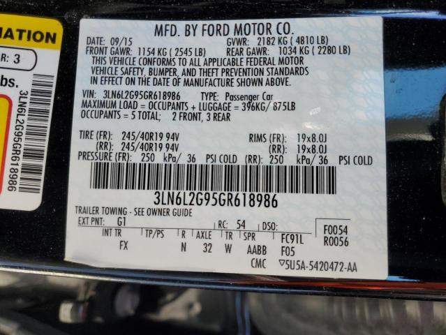 2016 LINCOLN MKZ - 3LN6L2G95GR618986