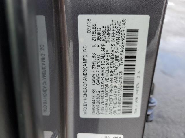 2018 HONDA ACCORD - 1HGCV1F36JA210735