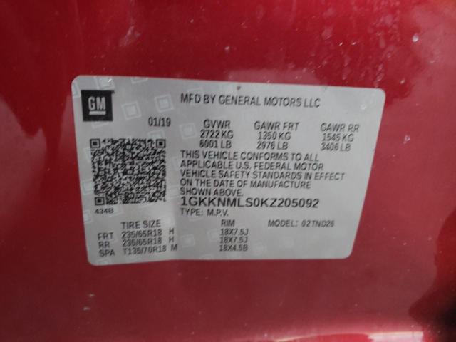 2019 GMC ACADIA SLT 1GKKNMLS0KZ205092