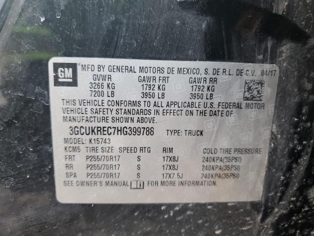 2017 CHEVROLET SILVERADO - 3GCUKREC7HG399788