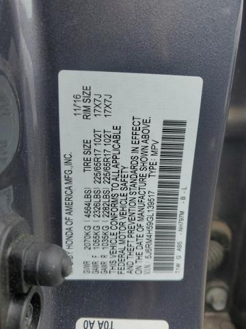 2016 HONDA CR-V EX - 5J6RM4H59GL139517