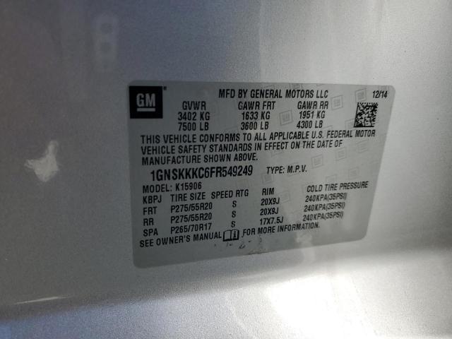 2015 CHEVROLET SUBURBAN K - 1GNSKKKC6FR549249