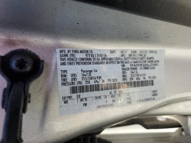 2017 FORD FOCUS SE - 1FADP3F22HL270063