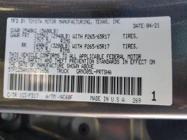 2021 TOYOTA TACOMA DOU - 5TFCZ5AN1MX271656