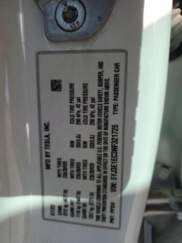 2022 TESLA MODEL 3 - 5YJ3E1EC3NF321725