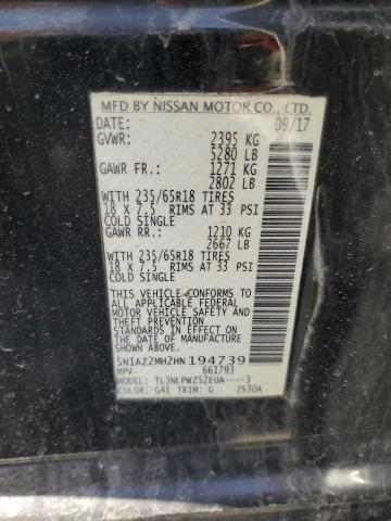 2017 NISSAN MURANO S - 5N1AZ2MH2HN194739