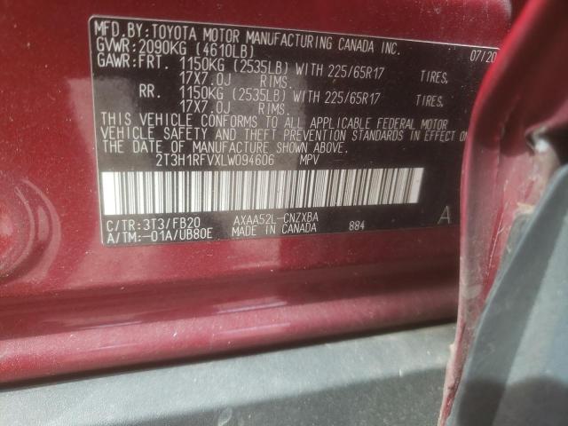 2020 TOYOTA RAV4 LE - 2T3H1RFVXLW094606