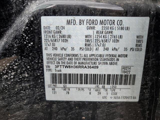2024 FORD MAVERICK X - 3FTTW8H36RRA36409