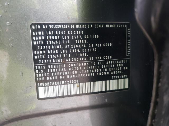 2018 VOLKSWAGEN TIGUAN SE - 3VV3B7AX6JM121028