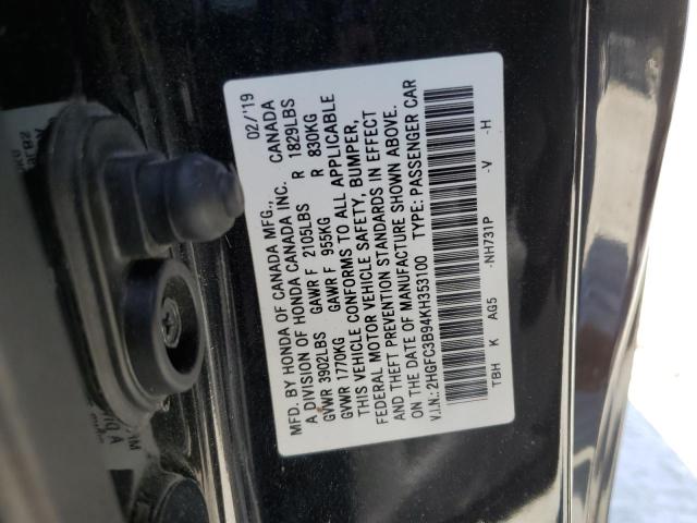 2019 HONDA CIVIC TOUR - 2HGFC3B94KH353100