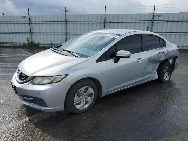 HONDA CIVIC LX 2014 silver  gas 19XFB2F51EE202220 photo #1
