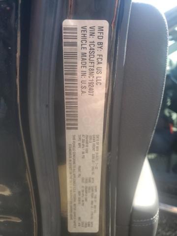 2022 DODGE DURANGO PU 1C4SDJFT8NC192407