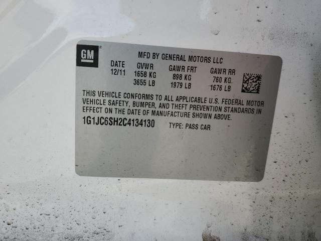 2012 CHEVROLET SONIC LT - 1G1JC6SH2C4134130