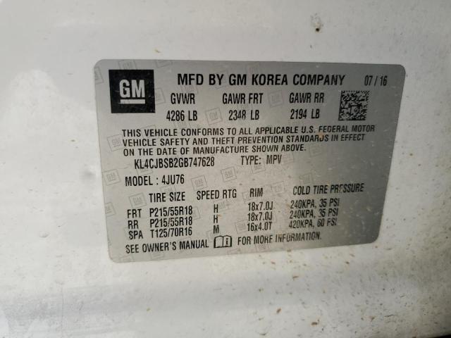 2016 BUICK ENCORE CON - KL4CJBSB2GB747628