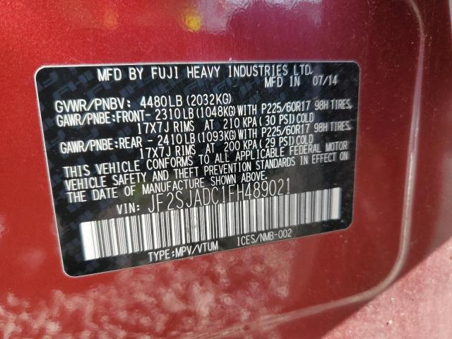 2015 SUBARU FORESTER JF2SJADC1FH489021