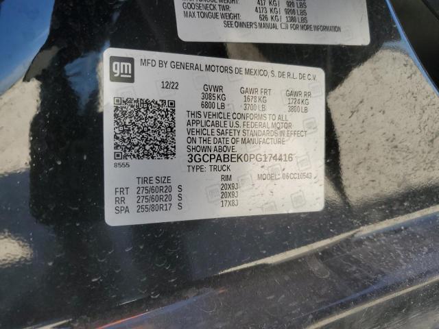 2023 CHEVROLET SILVERADO - 3GCPABEK0PG174416