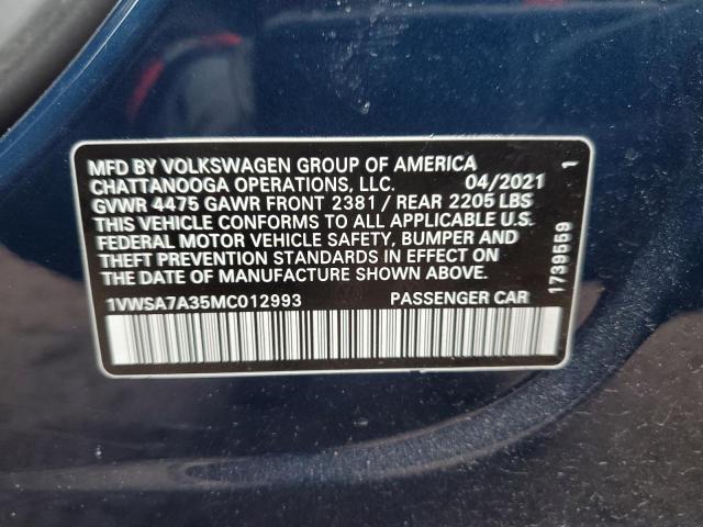2021 VOLKSWAGEN PASSAT SE - 1VWSA7A35MC012993