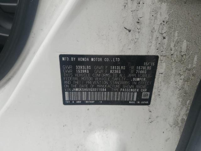 2016 HONDA FIT LX JHMGK5H59GX011584