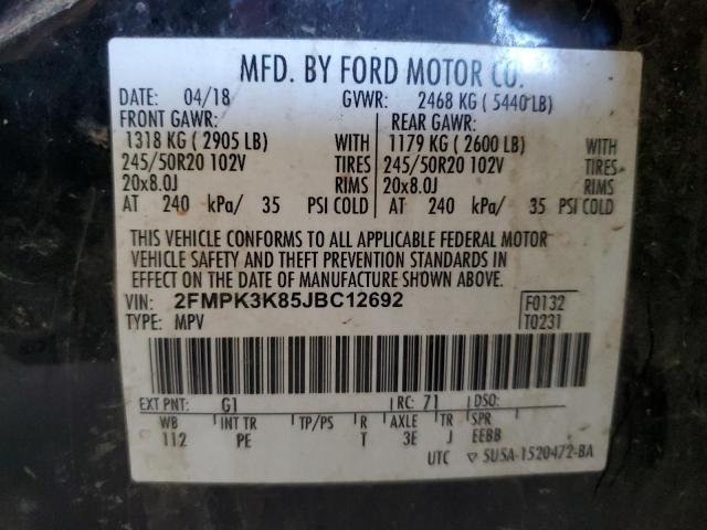 2018 FORD EDGE TITAN - 2FMPK3K85JBC12692