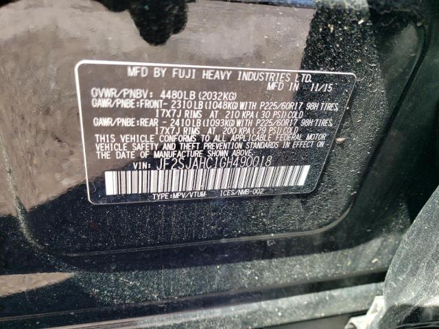 2016 SUBARU FORESTER 2 - JF2SJAHC1GH490018