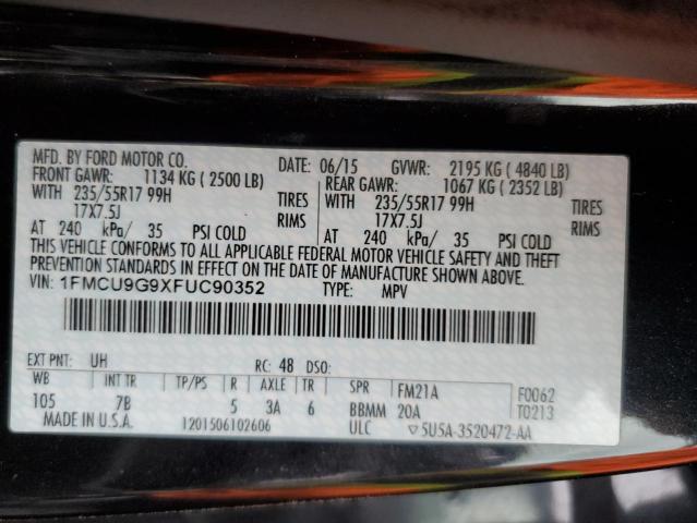 2015 FORD ESCAPE SE - 1FMCU9G9XFUC90352