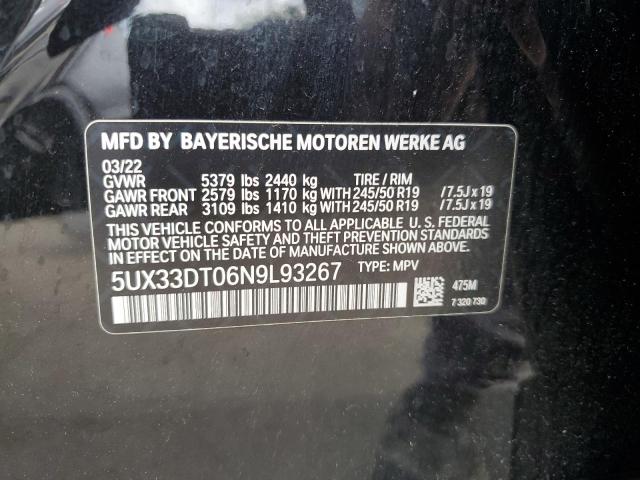 2022 BMW X4 XDRIVE3 5UX33DT06N9L93267