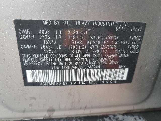 2015 SUBARU OUTBACK 2. - 4S4BSANC2F3248748