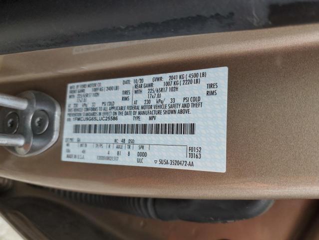 2020 FORD ESCAPE SE - 1FMCU9G65LUC25586