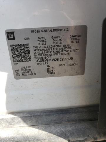 2019 CHEVROLET TRAVERSE L - 1GNEVHKW2KJ255129