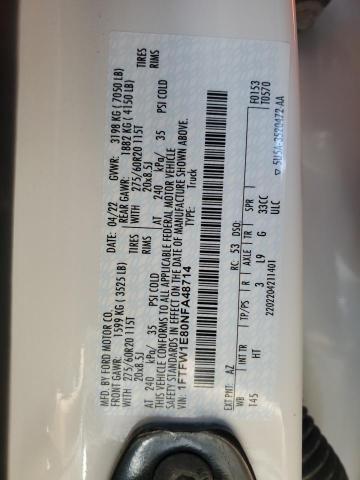 2022 FORD F150 SUPER - 1FTFW1E80NFA48714