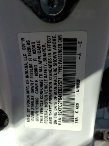 2019 HONDA CIVIC LX - 19XFC2F64KE022571